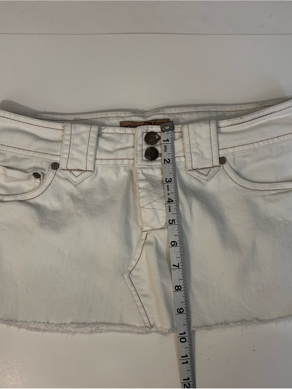 Paris Blues White Denim Mini Skirt - Picture 4 of 6